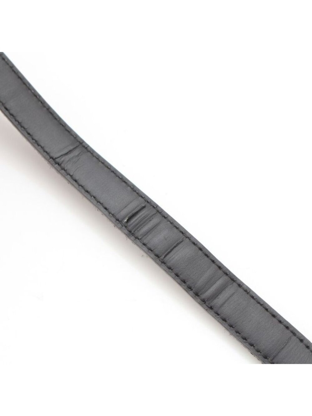 Gucci Era Calf Hair Leather Logo Narrow Belt Black - Picture 8 of 10